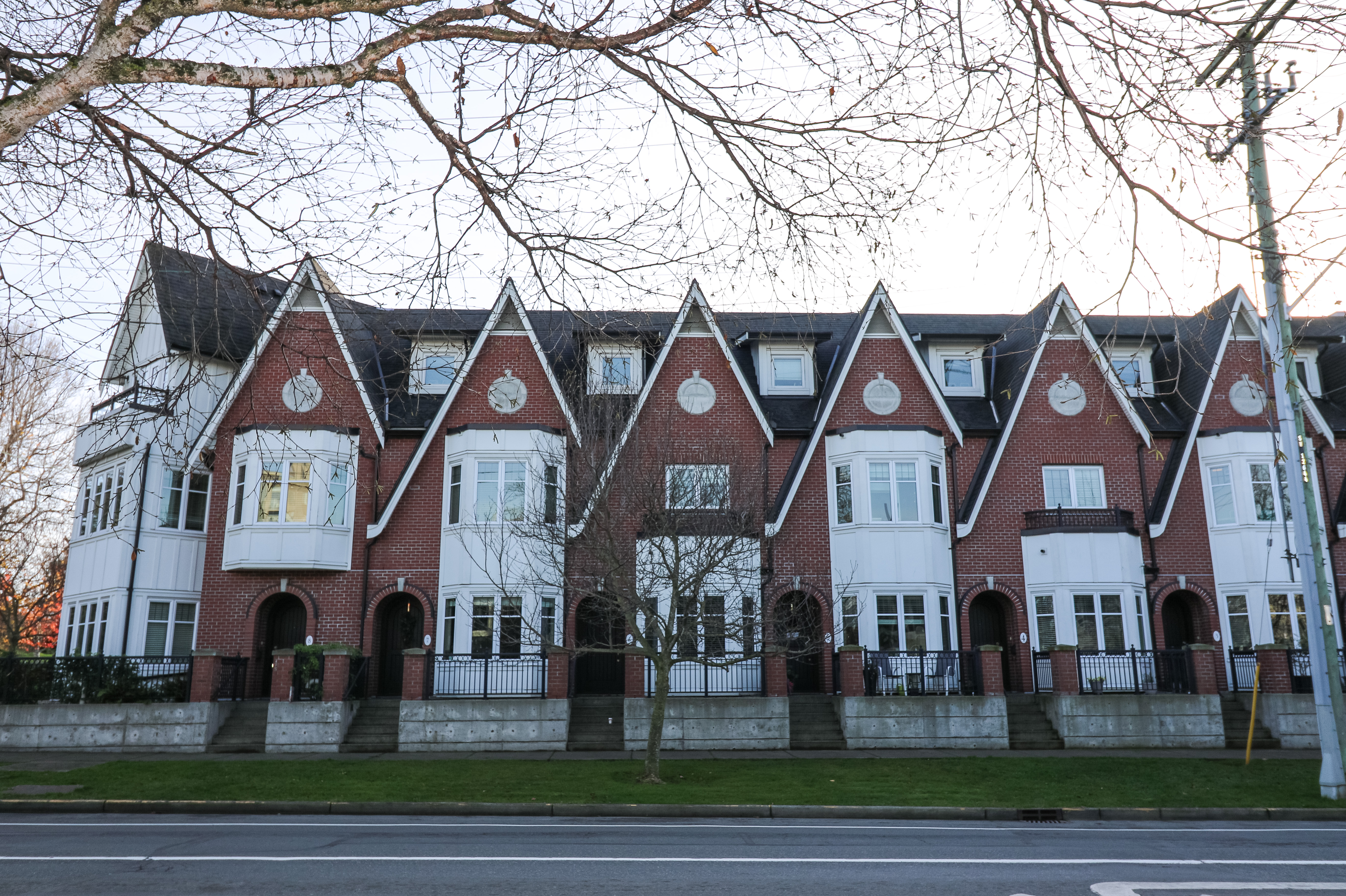 a row of town houses