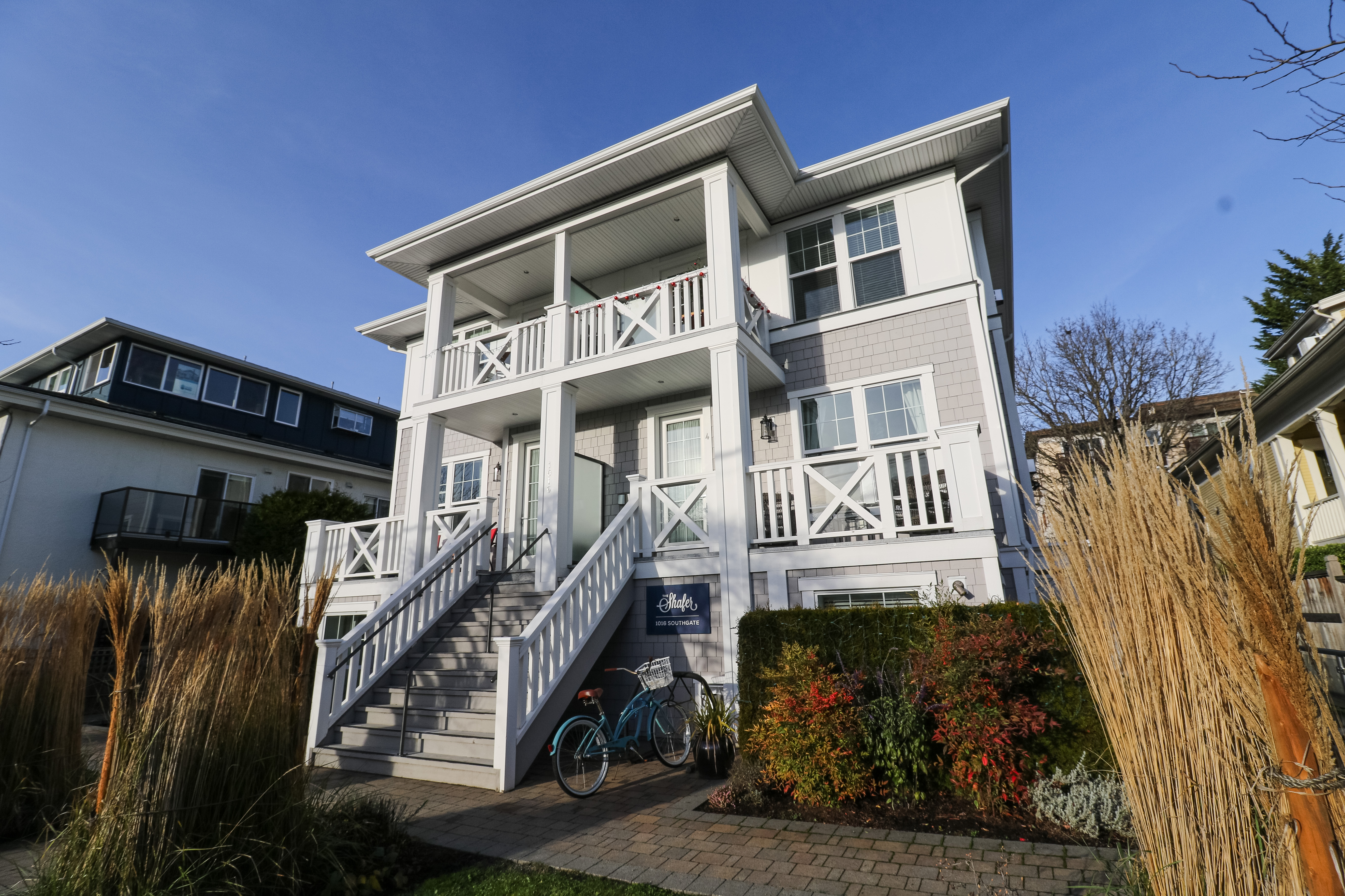 a white, modern-looking house that is all white