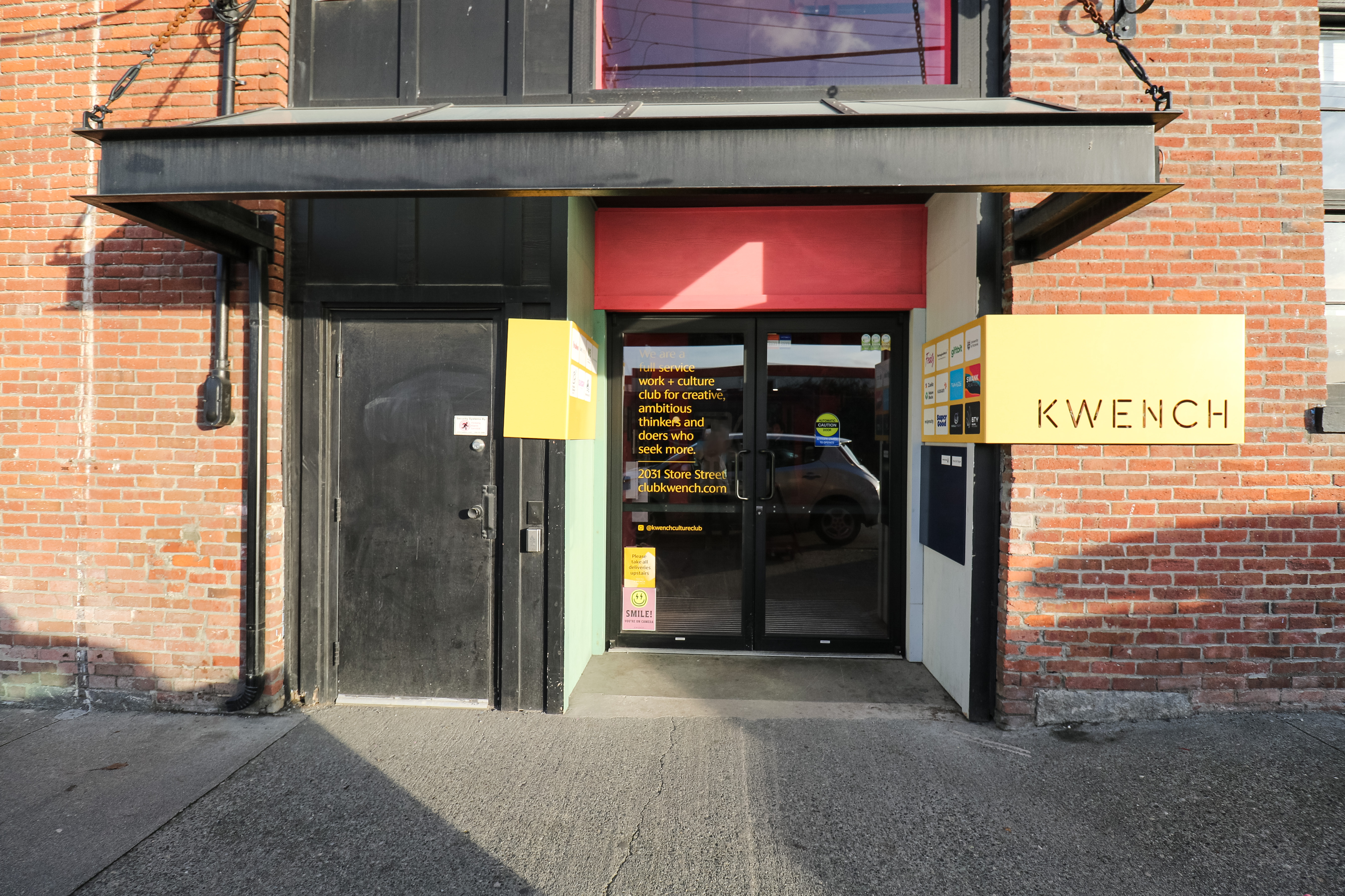 a store front of a local business