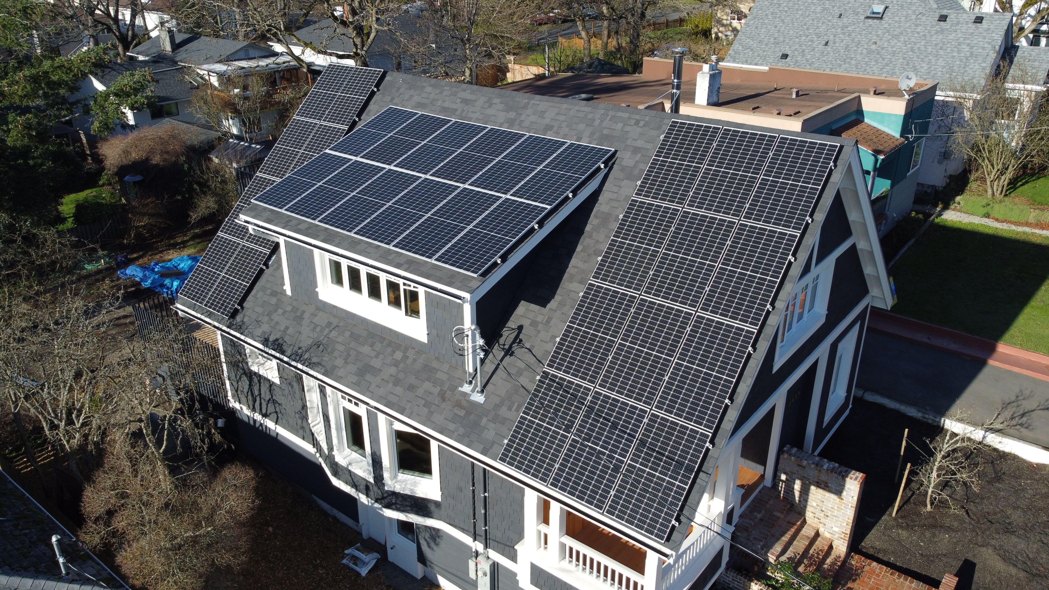 a house with solar panels